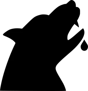 Silhouetteof Howling Werewolf PNG