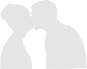 Silhouetteof Kissing Couple