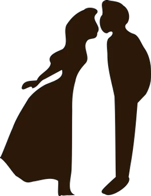 Silhouetteof Loving Couple