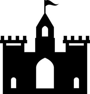 Silhouetteof Medieval Castle PNG image