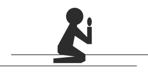 Silhouetteof Person Praying PNG image