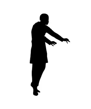 Silhouetteof Person Reaching Out