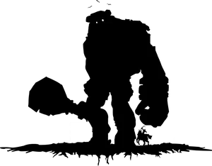 Silhouetteof Person Standing PNG image