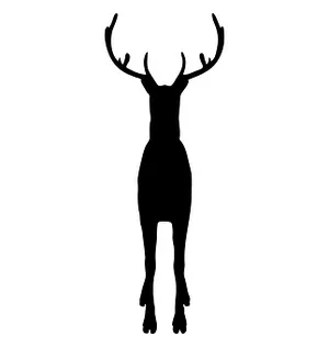 Silhouetteof Reindeer Standing PNG image