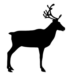 Silhouetteof Reindeer PNG image
