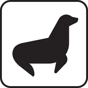 Silhouetteof Seal Icon PNG image