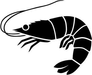 Silhouetteof Shrimp PNG