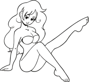 Silhouetteof Sitting Woman