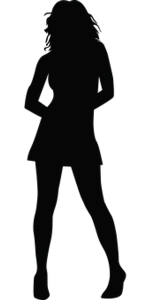 Silhouetteof Standing Woman