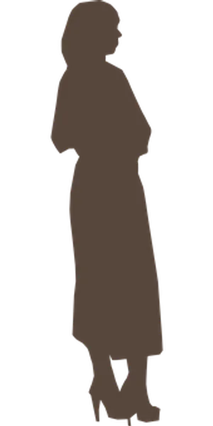 Silhouetteof Standing Woman