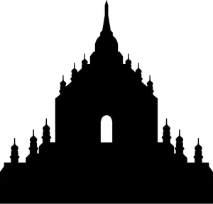 Silhouetteof Traditional Temple