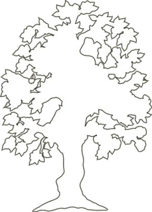 Silhouetteof Tree Blackand White