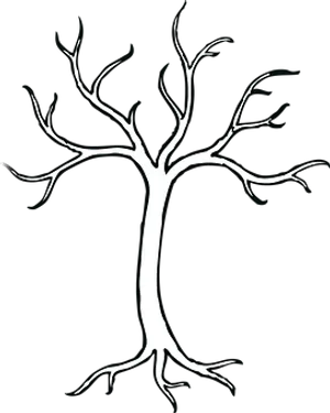 Silhouetteof Treeon Black Background