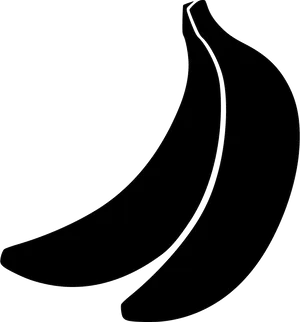 Silhouetteof Two Plantains PNG