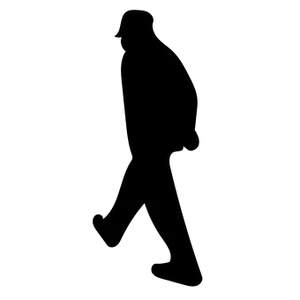 Silhouetteof Walking Man