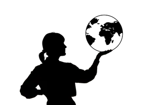 Silhouetteof Womanin Darkness