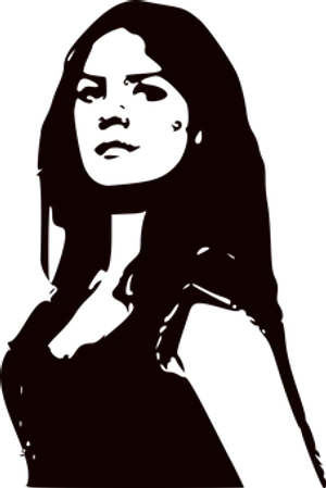 Silhouetteof Young Woman