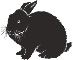 Silhouetteofa Rabbit PNG image