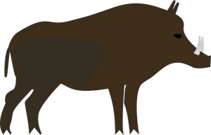 Silhouetteofa Wild Boar