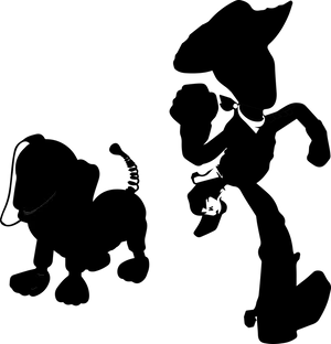 Silhouettesof Woodyand Buzz Lightyear Toy Story
