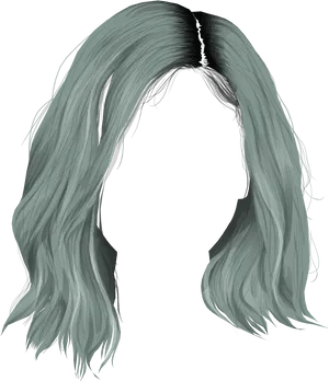 Silhouettewith Flowing Hair PNG