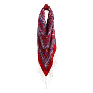 Silk Red Scarf PNG 06252024