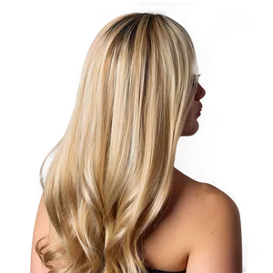 Silky Blond Hair PNG 72