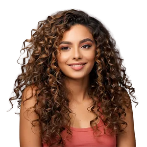 Silky Curly Hair Flow PNG Fxh
