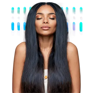 Silky Long Hair Model PNG 78