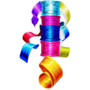 Silky Party Streamers Png 06282024 PNG image