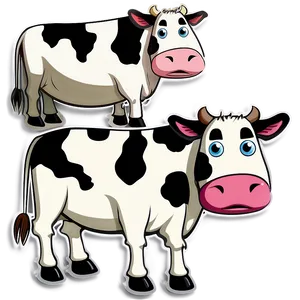 Silly Cow Cartoon Clipart Png 06272024 PNG image