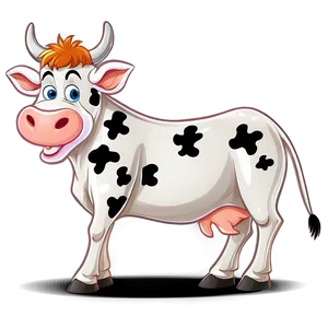 Silly Cow Cartoon Clipart Png 06272024 PNG image