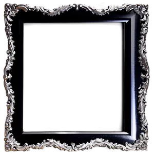 Silver Accent Black Frame Png Fbc PNG image