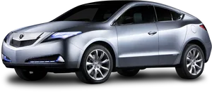 Silver Acura Z D X Crossover Side View PNG image