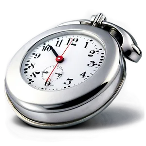 Silver Alarm Clock PNG Smt98