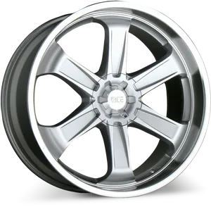 Silver Alloy Wheel Design PNG image