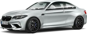 Silver B M W M2 Coupe Side View PNG image