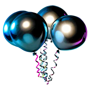 Silver Balloons PNG Vqu