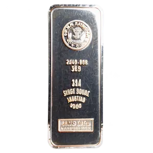 Silver Bar With Serial Number Png 06282024 PNG image