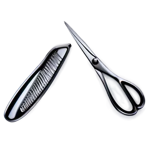 Silver Barber Scissors Png 26 PNG image