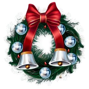 Silver Bells Wreath Png Jrd PNG image