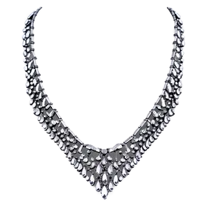 Silver Bib Necklace PNG 06282024