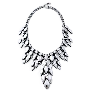 Silver Bib Necklace PNG Kml PNG
