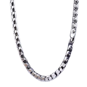 Silver Box Chain Necklace PNG Qyg4 PNG