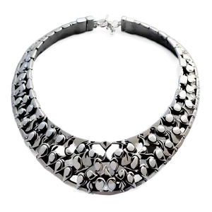 Silver Choker Necklace PNG 06282024 PNG