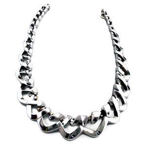 Silver Choker Necklace PNG 32