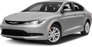 Silver Chrysler Sedan Profile View PNG