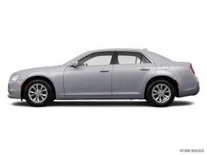 Silver Chrysler Sedan Profile View PNG image