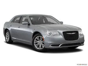 Silver Chrysler Sedan Profile View PNG