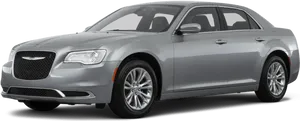 Silver Chrysler300 Sedan Profile View PNG
